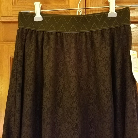 LuLaRoe XS black lace Lola skirt NWT - Picture 4 of 5